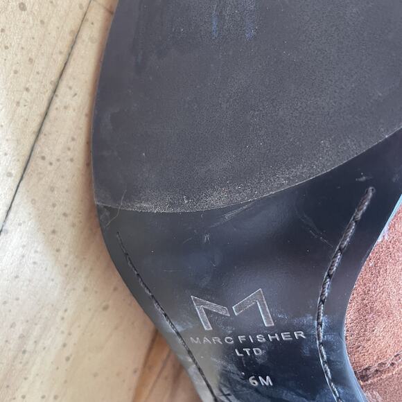 Marc Fisher LTD Women’s Halie Booties 6M Brown MSRP $198 Worn Once EUC - Picture 11 of 14